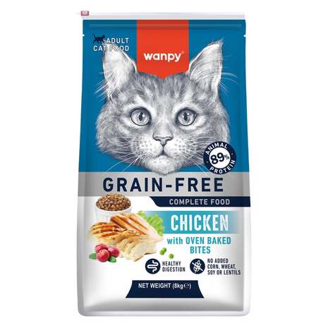 Wanpy - Kattenvoer Kip - 8 kg (Adult)