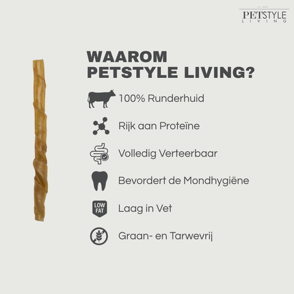 Petstyle Living - Twisted Sticks Natural 12.5cm - 200 Pieces