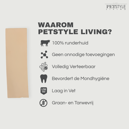 Petstyle Living – Gepuffte Rohhautchips – 1 kg 