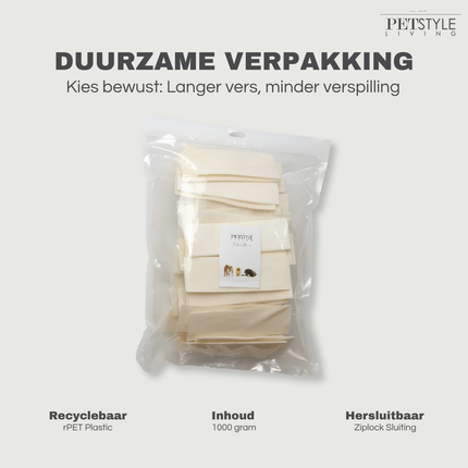 Petstyle Living – Gepuffte Rohhautchips – 1 kg 